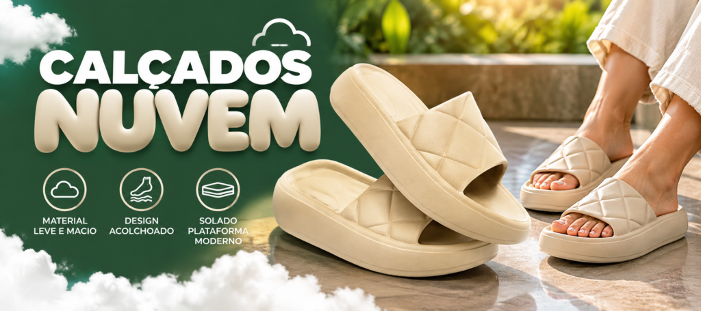 CALÇADOS EM E.V.A (NUVEM) - Faturamento a partir de 36 pares